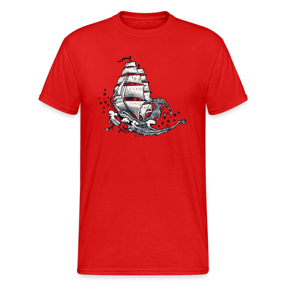 SSW1654 Tshirt sailing ship - Rot