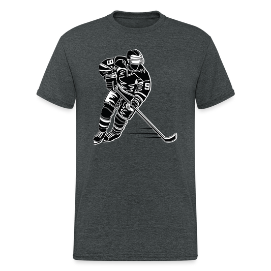 SSW1658 Tshirt Eishockeyspieler - Dunkelgrau meliert