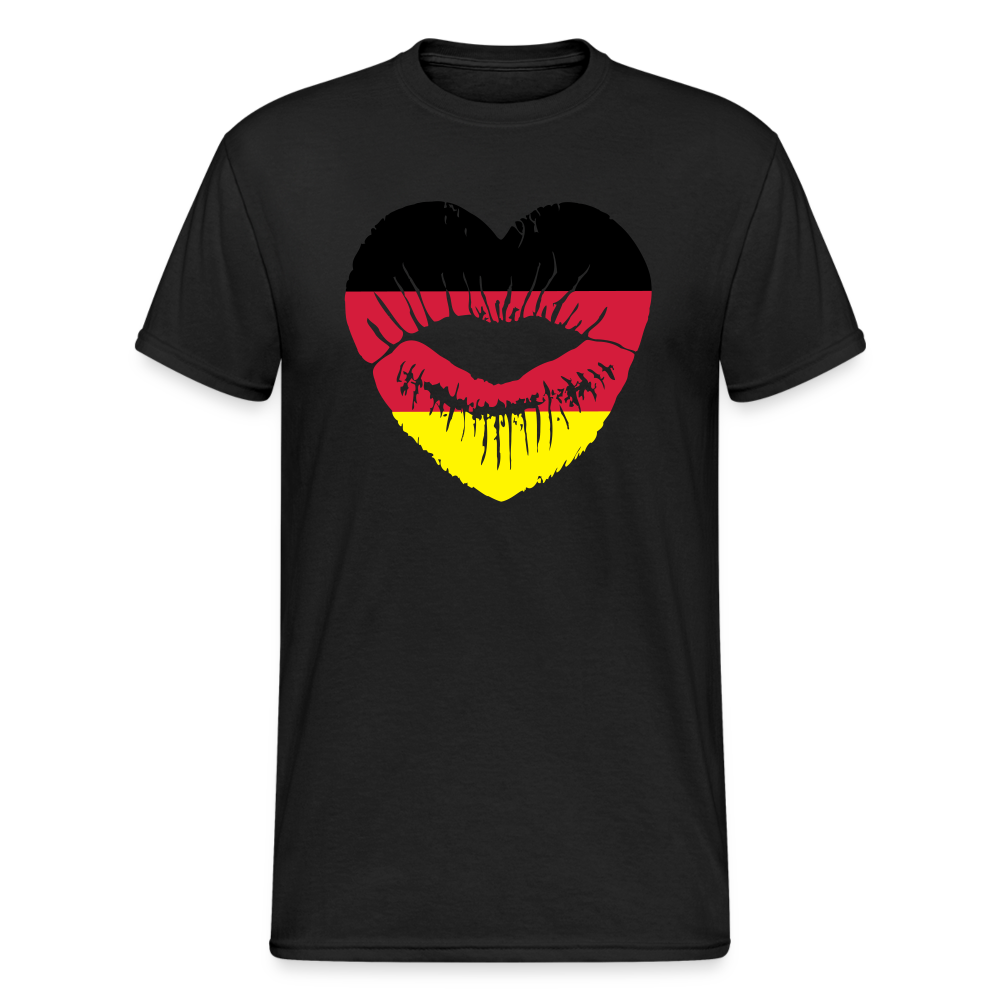 SSW1680 Tshirt Deutscher Kuss - Schwarz