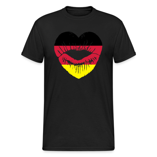 SSW1680 Tshirt Deutscher Kuss - Schwarz