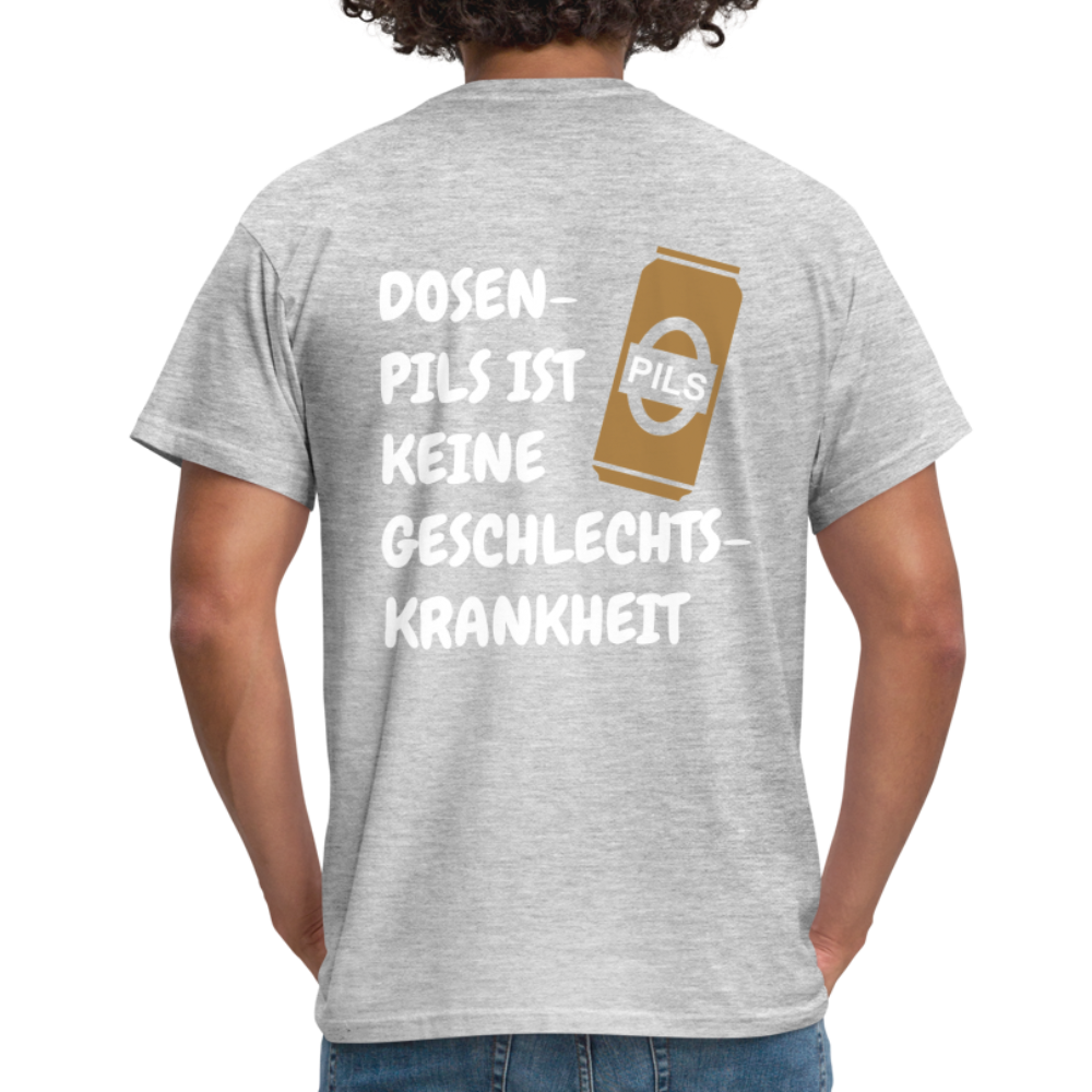 SSW1689 Tshirt DOSEN- PILS IST KEINE GESCHLECHTS- KRANKHEIT - Grau meliert