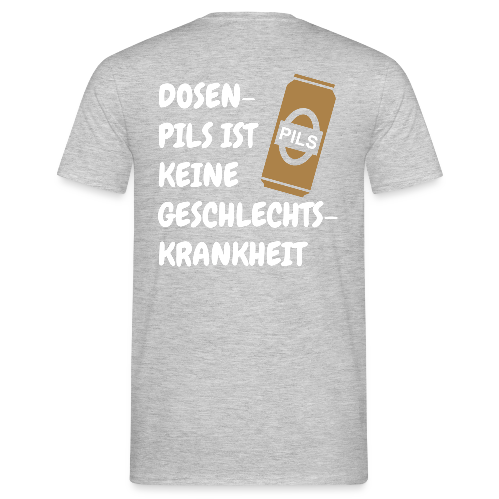 SSW1689 Tshirt DOSEN- PILS IST KEINE GESCHLECHTS- KRANKHEIT - Grau meliert