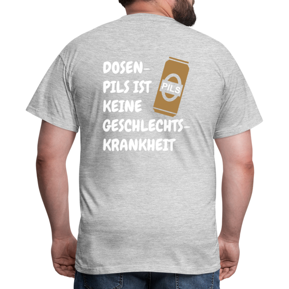 SSW1689 Tshirt DOSEN- PILS IST KEINE GESCHLECHTS- KRANKHEIT - Grau meliert