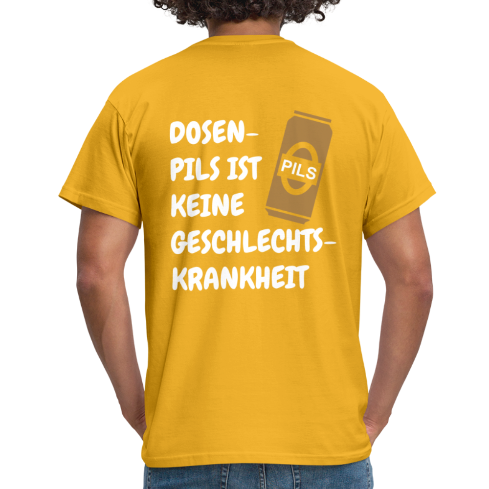 SSW1689 Tshirt DOSEN- PILS IST KEINE GESCHLECHTS- KRANKHEIT - Gelb