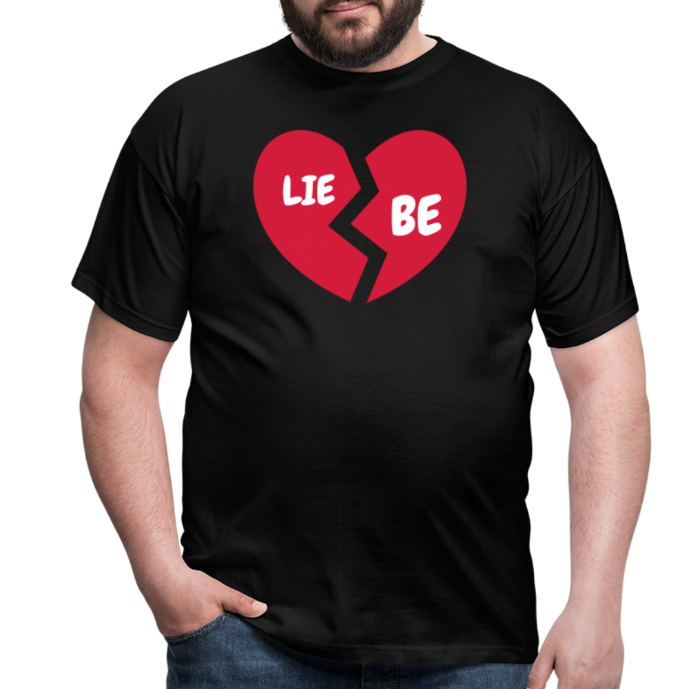 SSW1693 Tshirt Herz Liebe - Schwarz