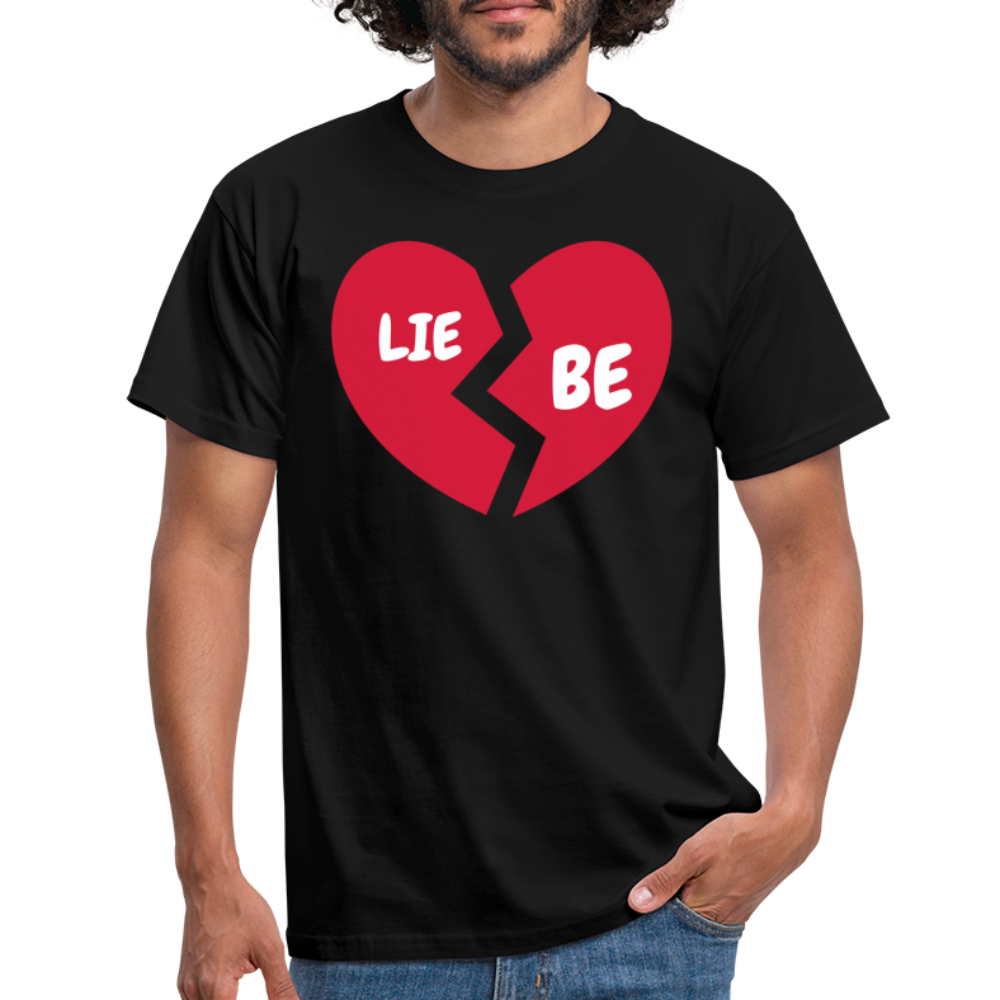 SSW1693 Tshirt Herz Liebe - Schwarz