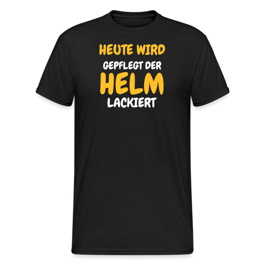 SSW1790 Tshirt HEUTE WIRD DER HELM LACKIERT - Schwarz