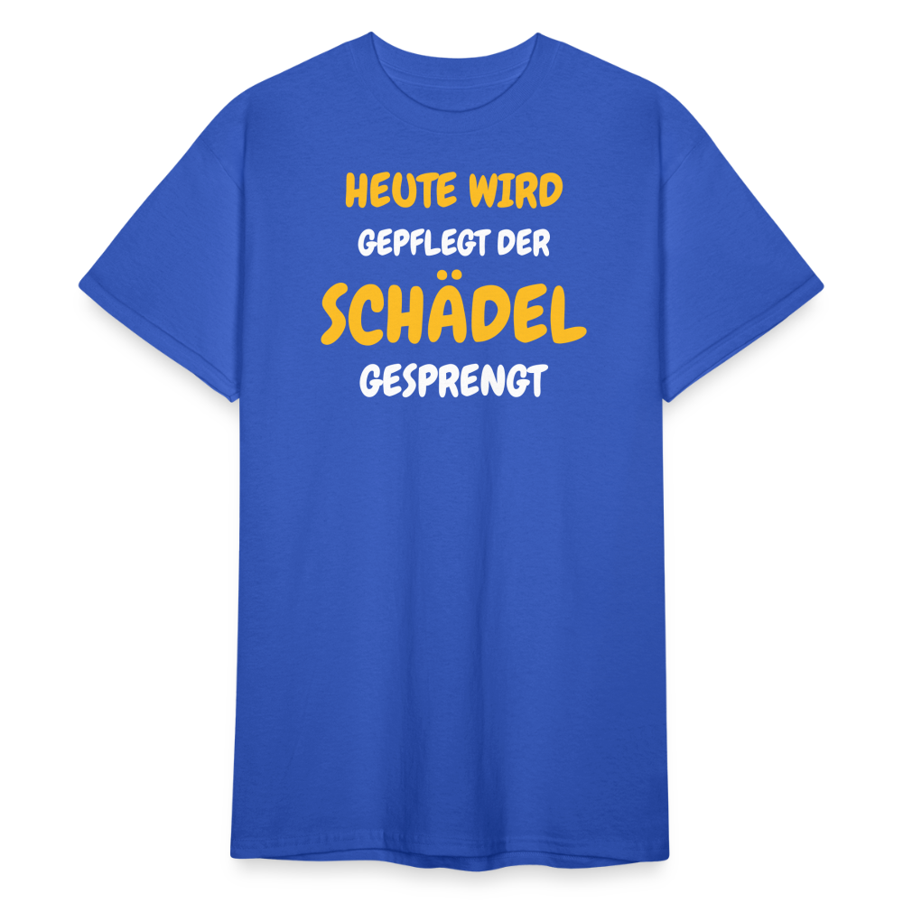 SSW1791 Tshirt HEUTE WIRD DER SCHÄDEL GESPRENGT - Königsblau