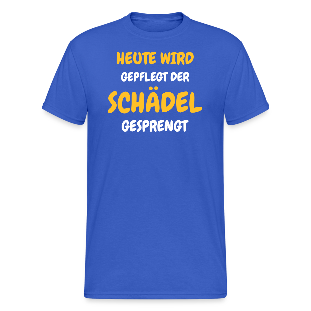 SSW1791 Tshirt HEUTE WIRD DER SCHÄDEL GESPRENGT - Königsblau