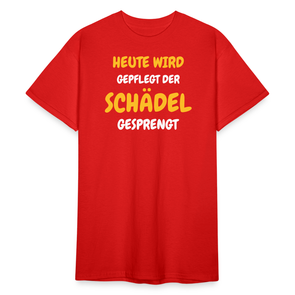 SSW1791 Tshirt HEUTE WIRD DER SCHÄDEL GESPRENGT - Rot