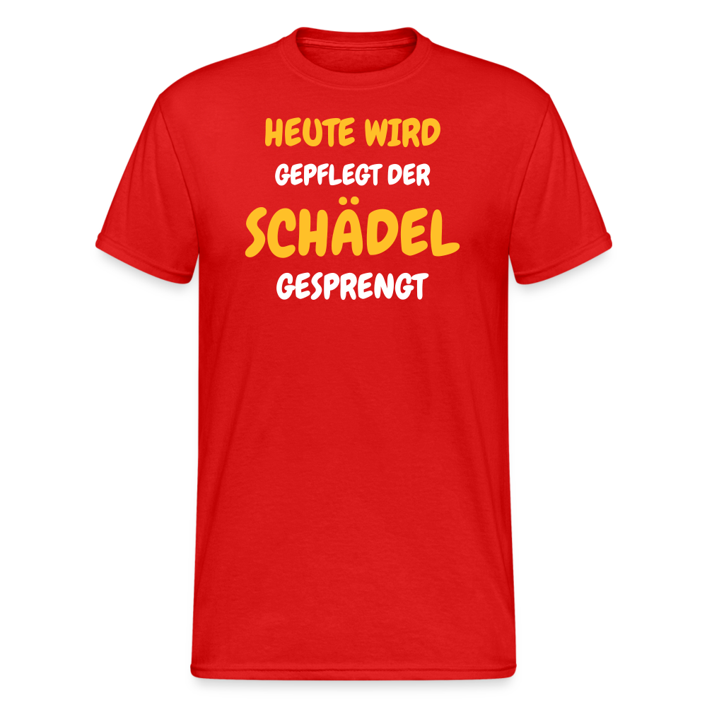 SSW1791 Tshirt HEUTE WIRD DER SCHÄDEL GESPRENGT - Rot