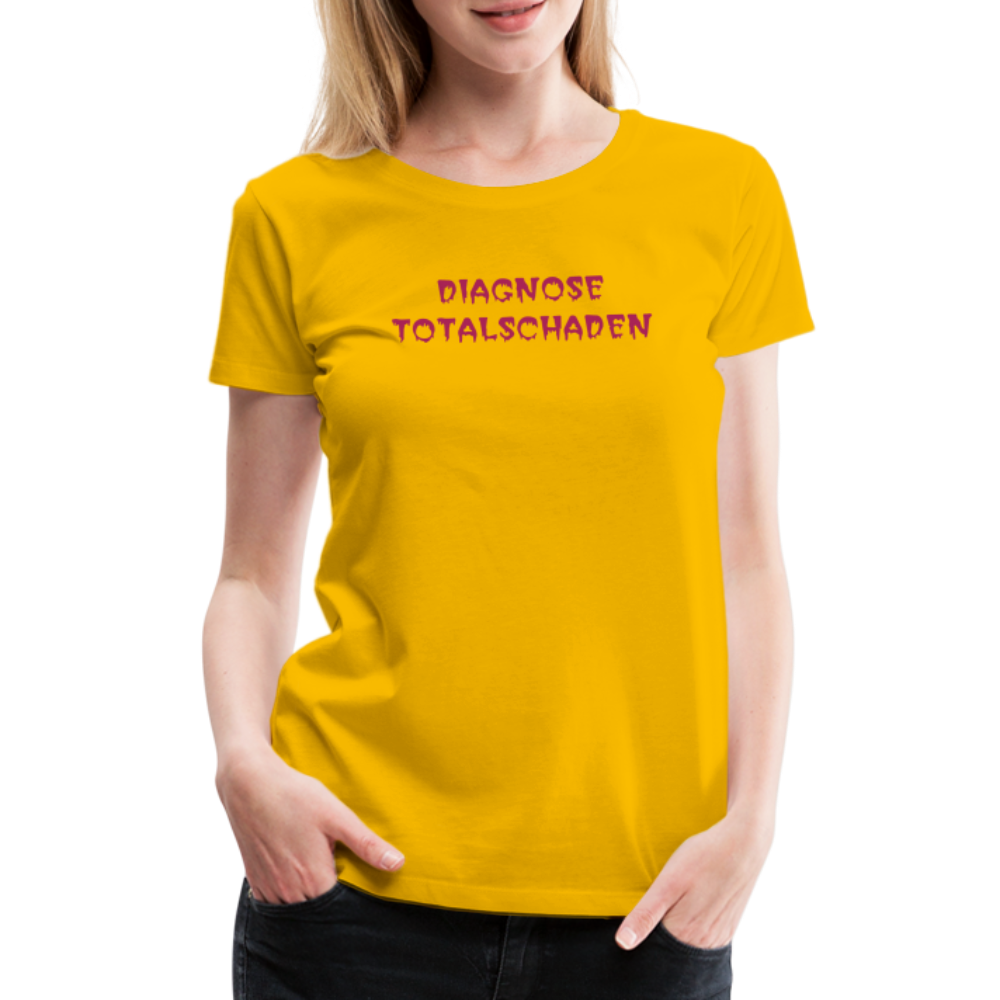SSW1810 Tshirt DIAGNOSE TOTALSCHADEN - Sonnengelb