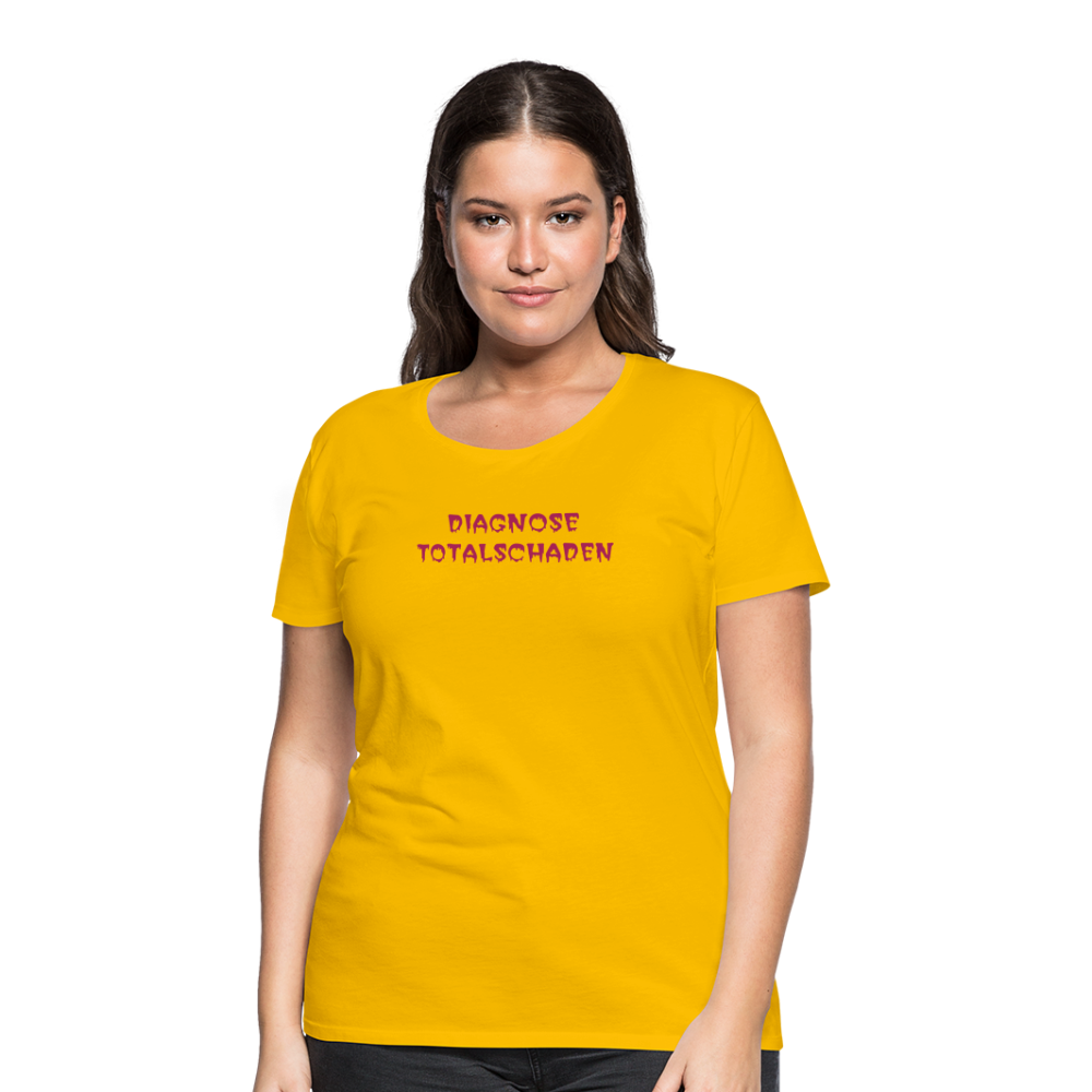 SSW1810 Tshirt DIAGNOSE TOTALSCHADEN - Sonnengelb