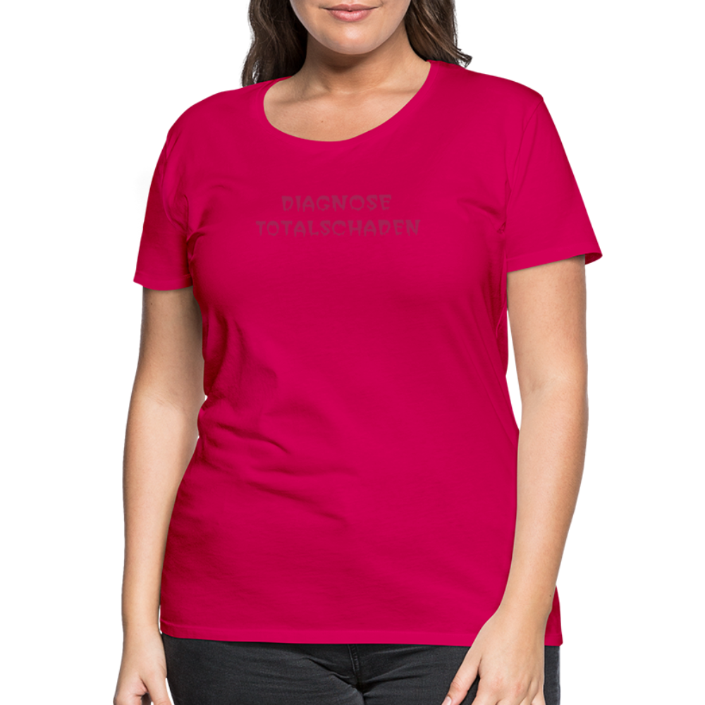 SSW1810 Tshirt DIAGNOSE TOTALSCHADEN - dunkles Pink