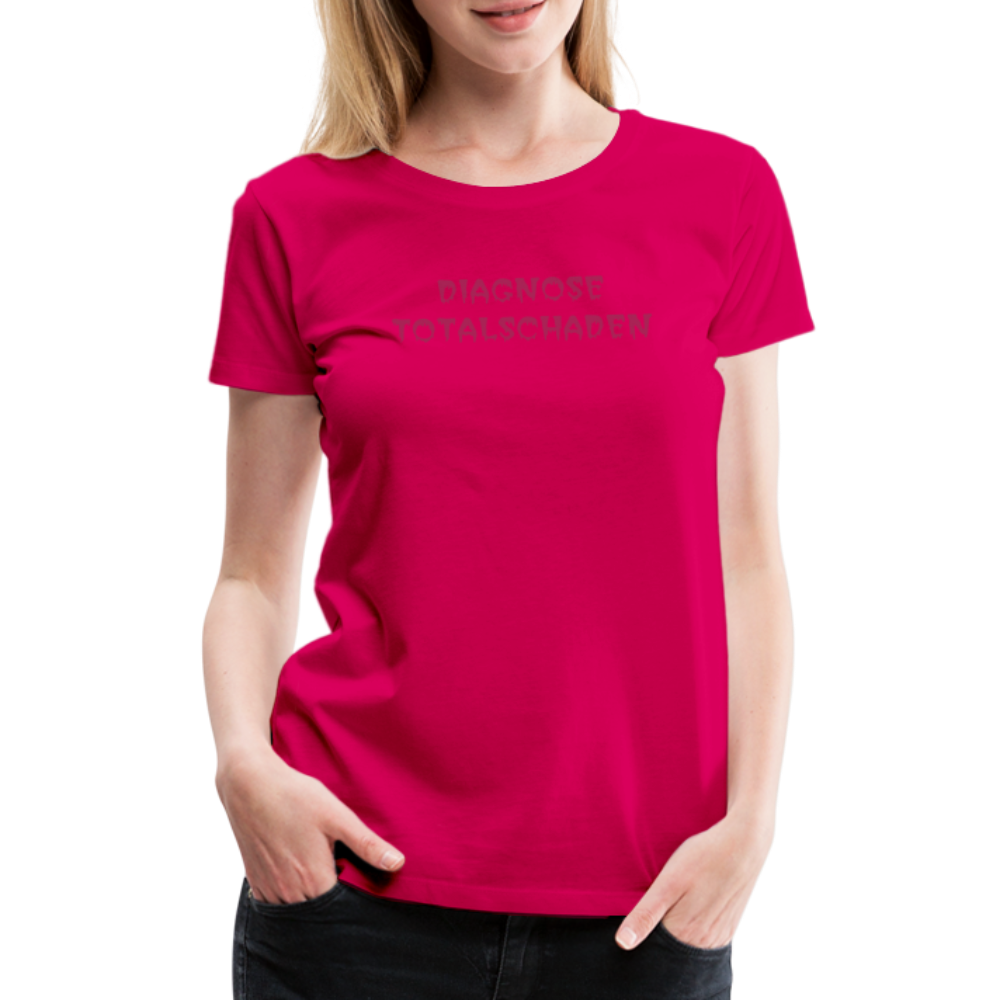 SSW1810 Tshirt DIAGNOSE TOTALSCHADEN - dunkles Pink