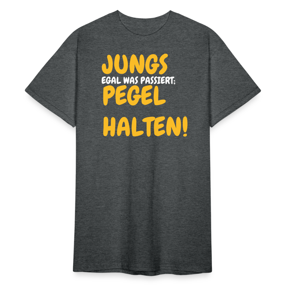 SSW1826 Tshirt JUNGS PEGEL HALTEN! - Dunkelgrau meliert