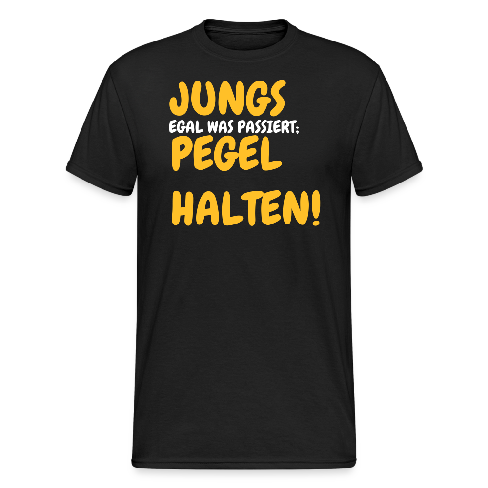 SSW1826 Tshirt JUNGS PEGEL HALTEN! - Schwarz