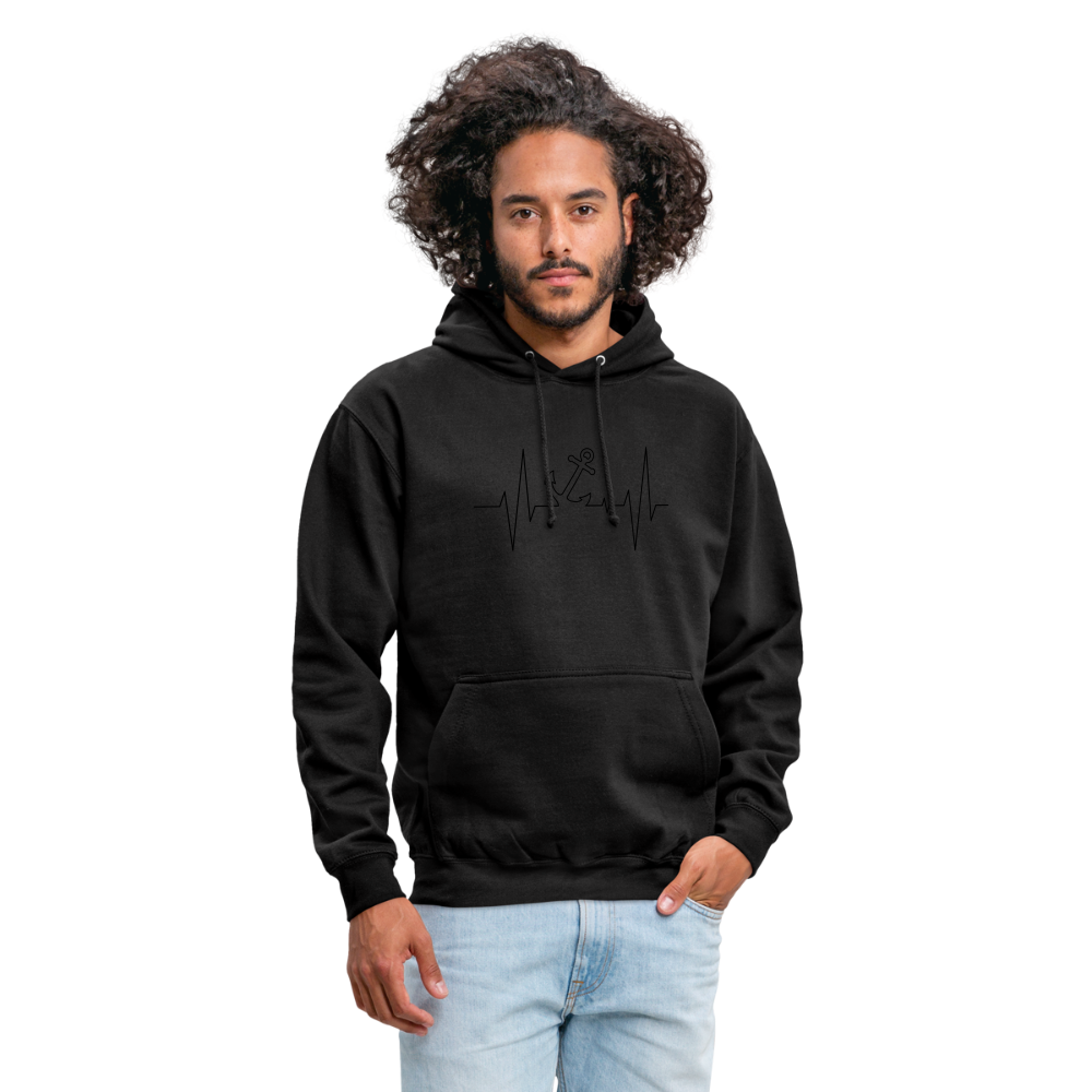 SSW1862 Hoodie  EKG-Anker - Schwarz