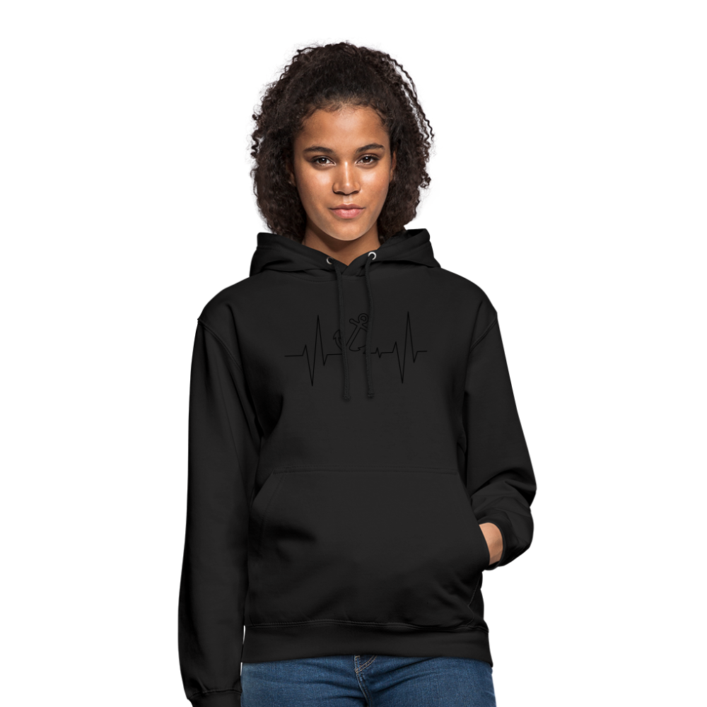 SSW1862 Hoodie  EKG-Anker - Schwarz