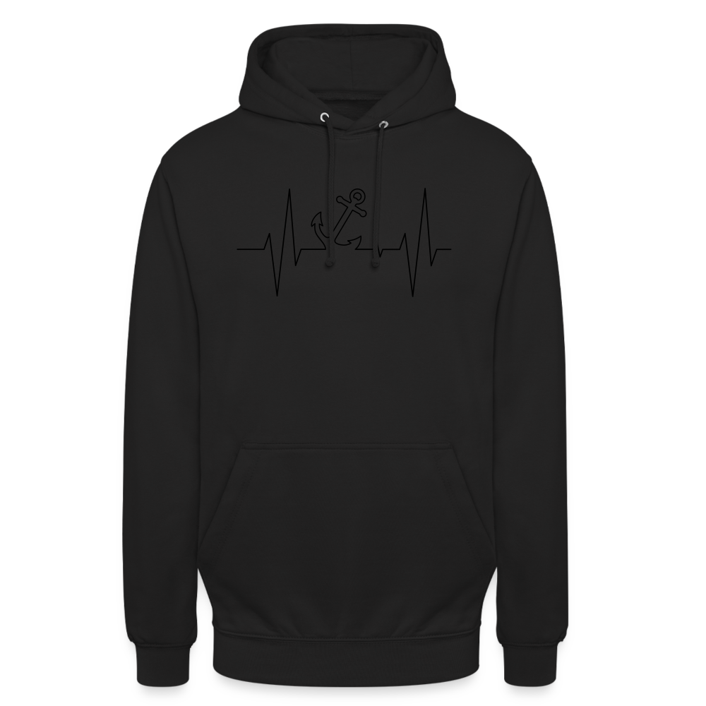 SSW1862 Hoodie  EKG-Anker - Schwarz