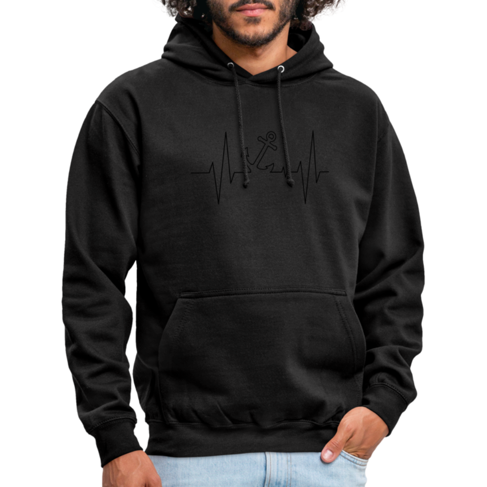 SSW1862 Hoodie  EKG-Anker - Schwarz