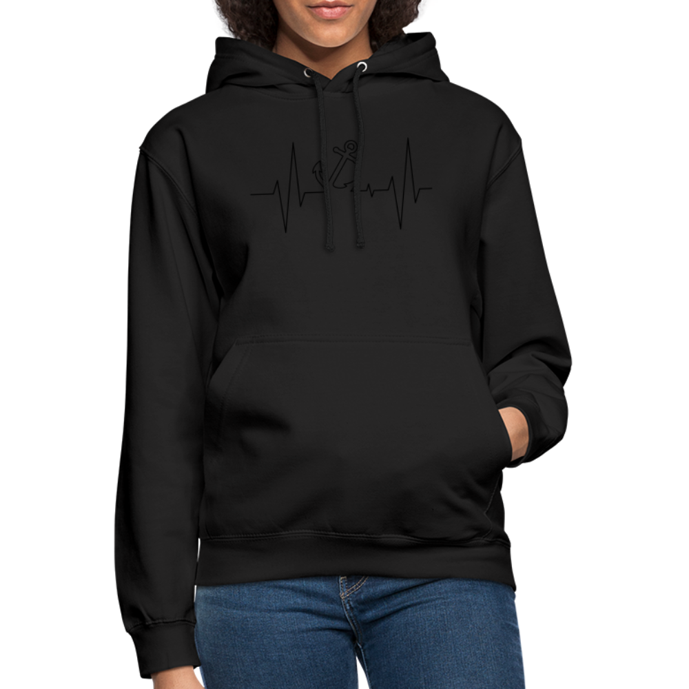 SSW1862 Hoodie  EKG-Anker - Schwarz