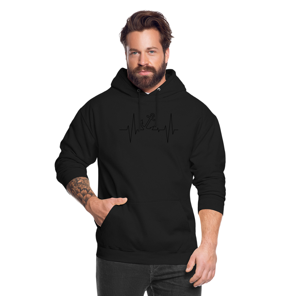 SSW1862 Hoodie  EKG-Anker - Schwarz