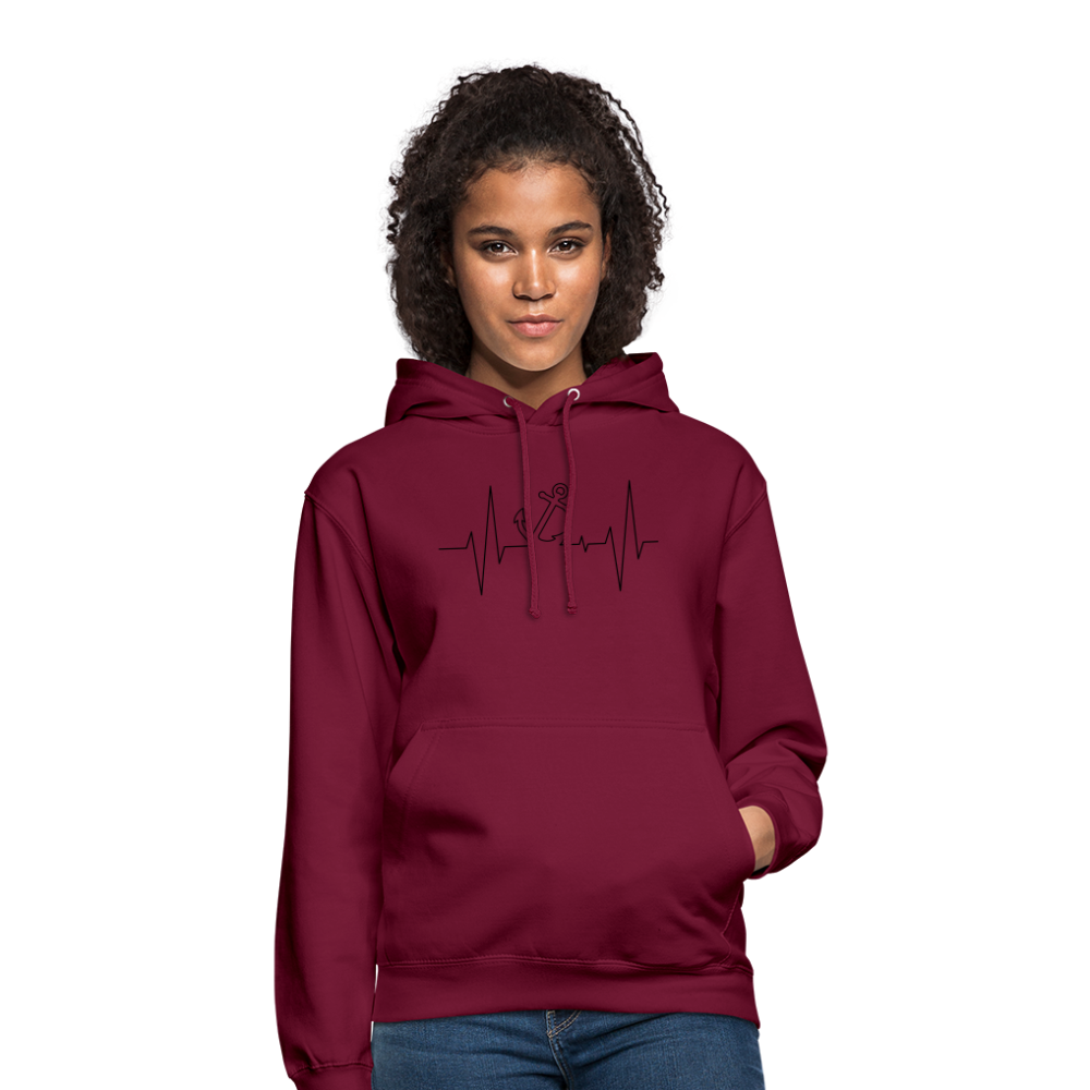 SSW1862 Hoodie  EKG-Anker - Bordeaux