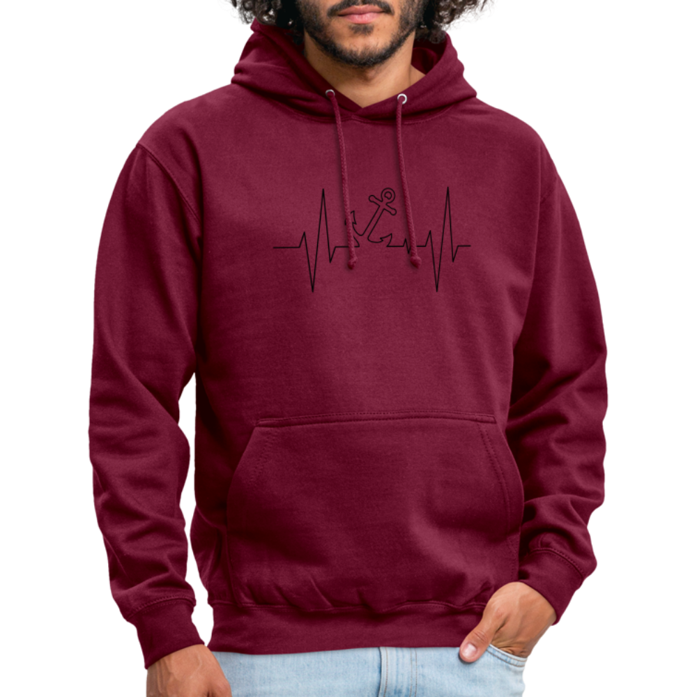 SSW1862 Hoodie  EKG-Anker - Bordeaux