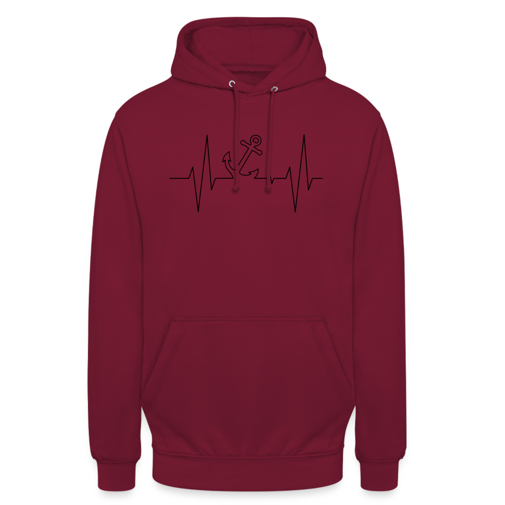 SSW1862 Hoodie  EKG-Anker - Bordeaux