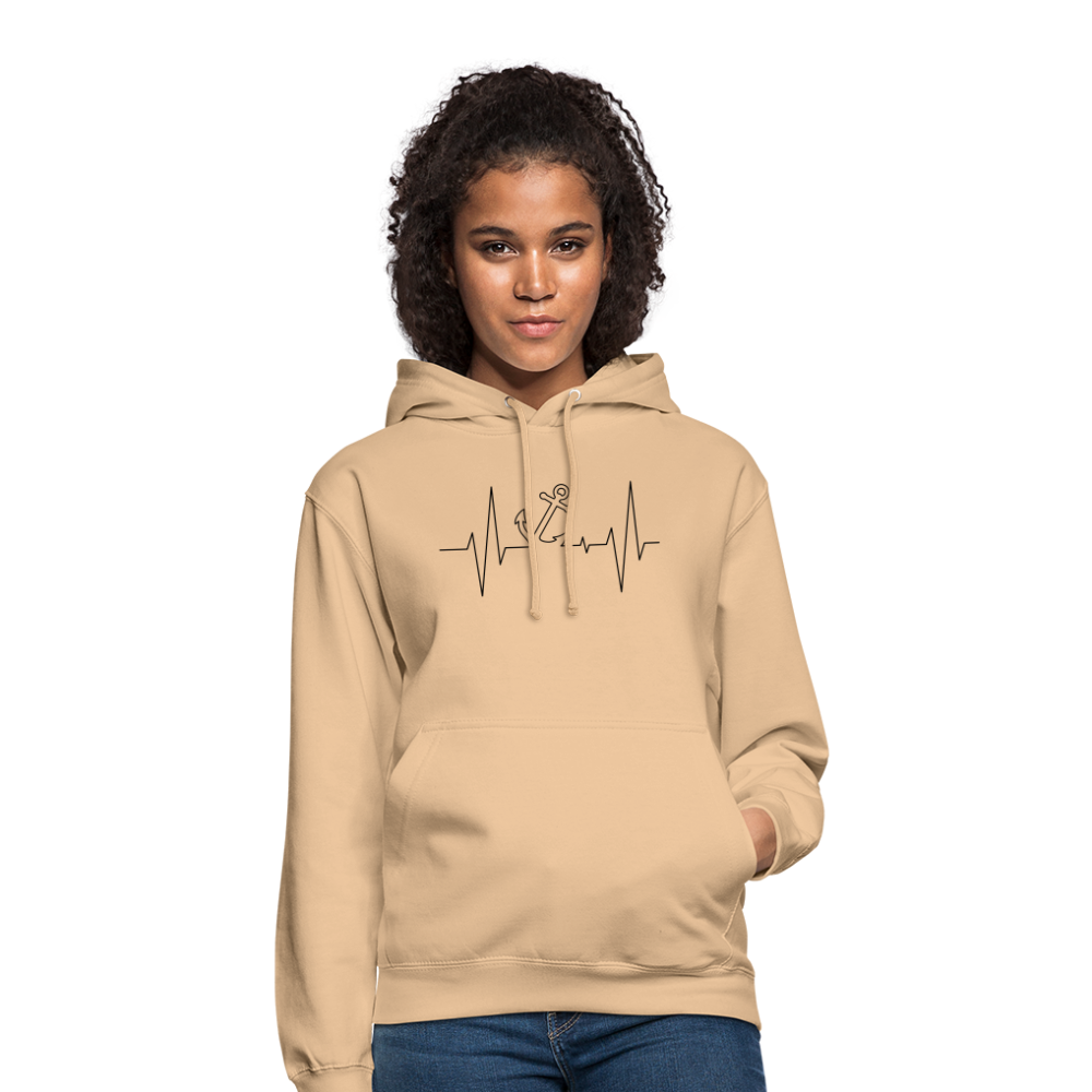 SSW1862 Hoodie  EKG-Anker - Beige