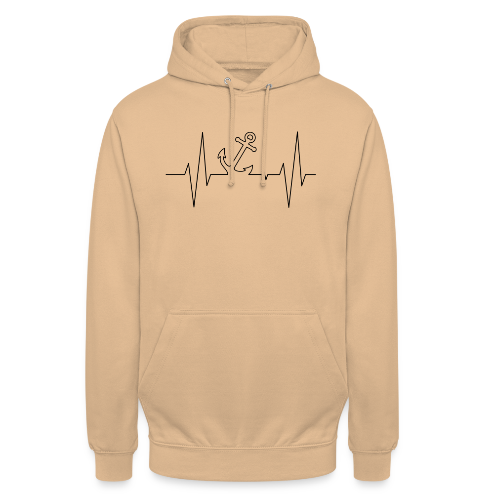 SSW1862 Hoodie  EKG-Anker - Beige