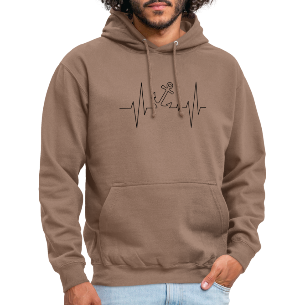 SSW1862 Hoodie  EKG-Anker - Mokka