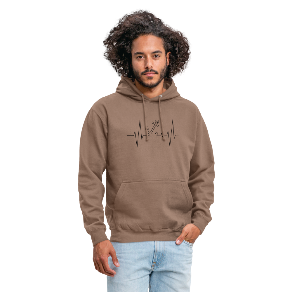 SSW1862 Hoodie  EKG-Anker - Mokka