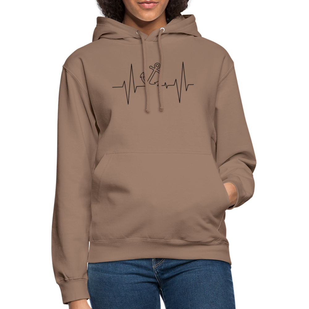 SSW1862 Hoodie  EKG-Anker - Mokka