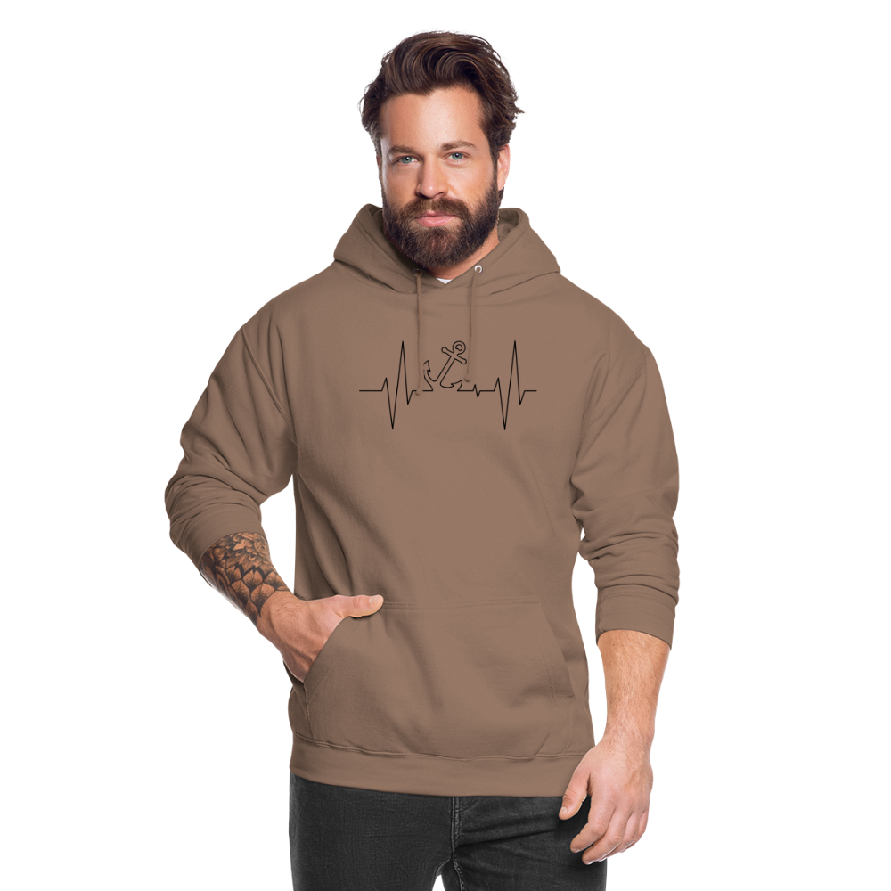 SSW1862 Hoodie  EKG-Anker - Mokka