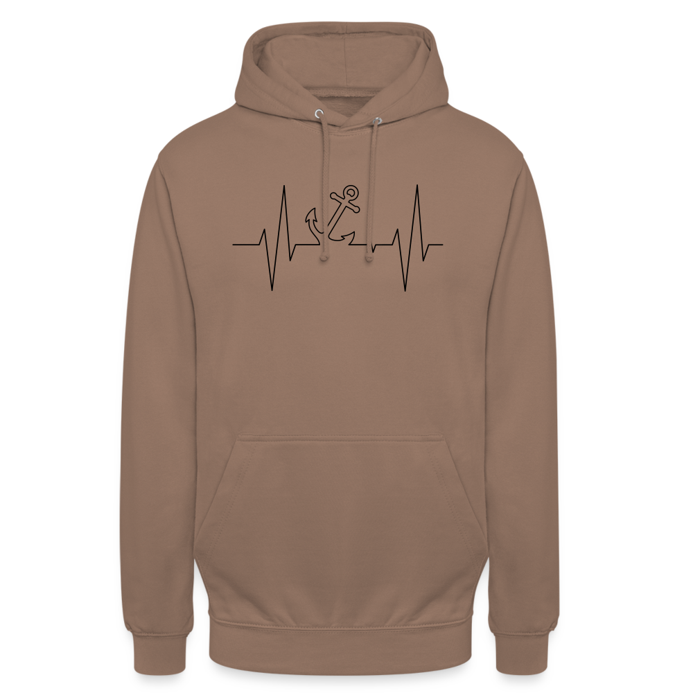 SSW1862 Hoodie  EKG-Anker - Mokka