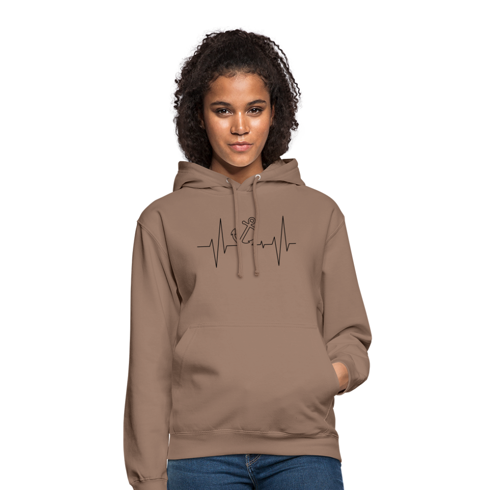 SSW1862 Hoodie  EKG-Anker - Mokka