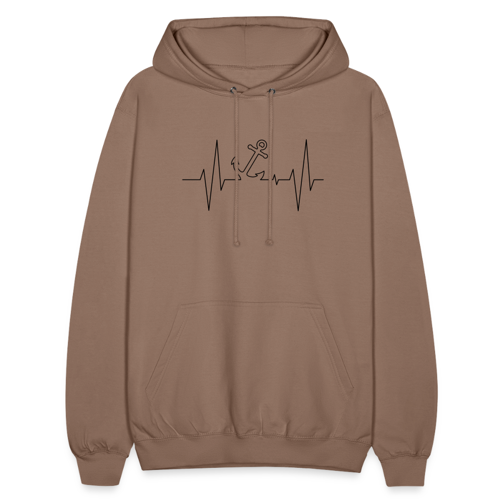 SSW1862 Hoodie  EKG-Anker - Mokka