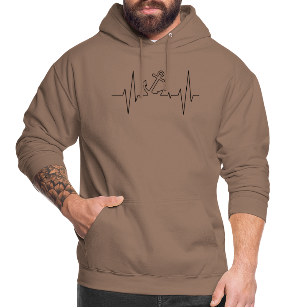 SSW1862 Hoodie  EKG-Anker - Mokka