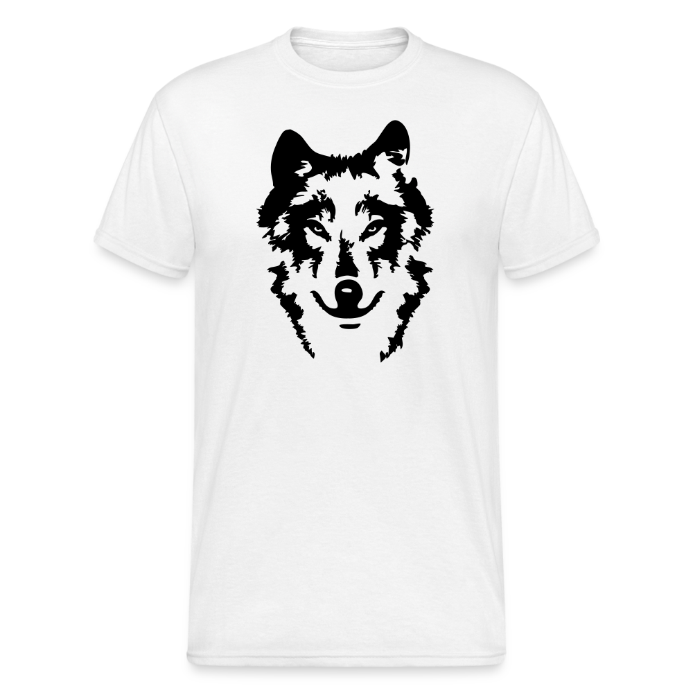 SSW1877 Tshirt Wolf Porträt - weiß