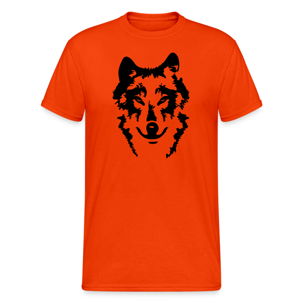 SSW1877 Tshirt Wolf Porträt - kräftig Orange