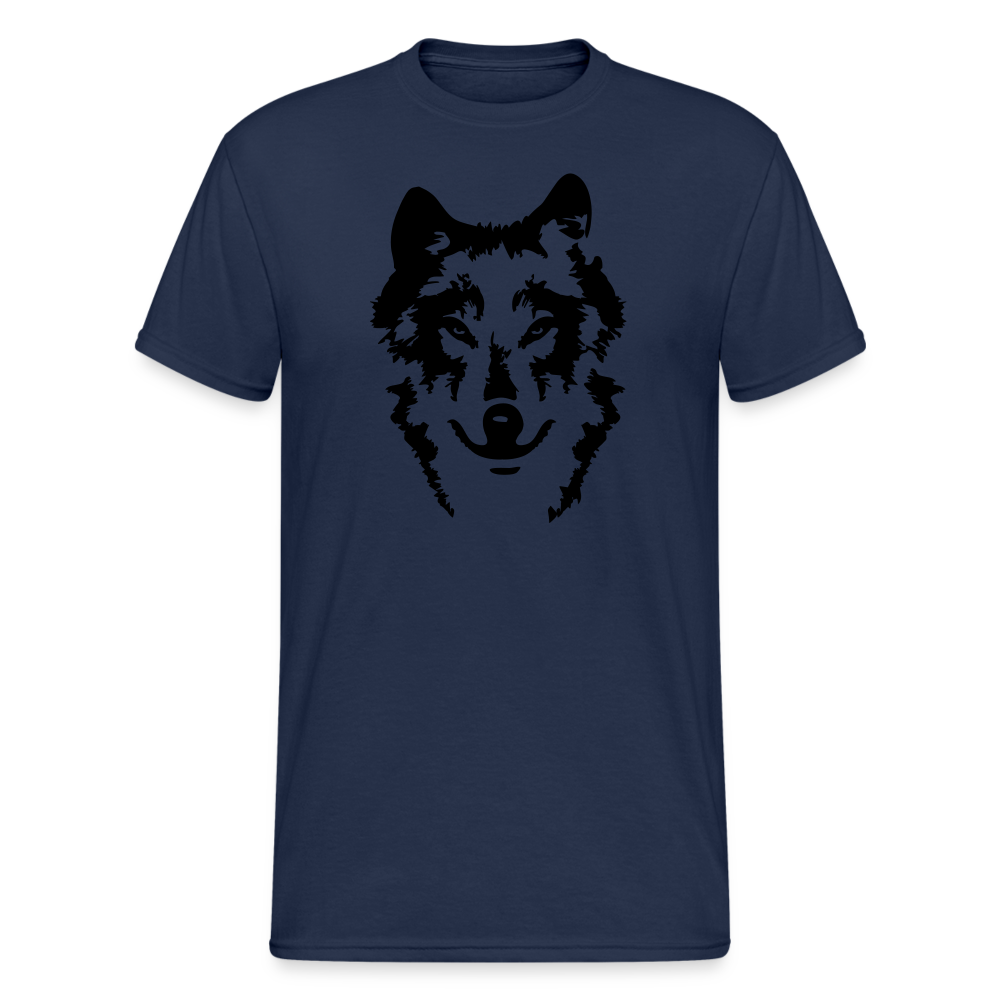 SSW1877 Tshirt Wolf Porträt - Navy