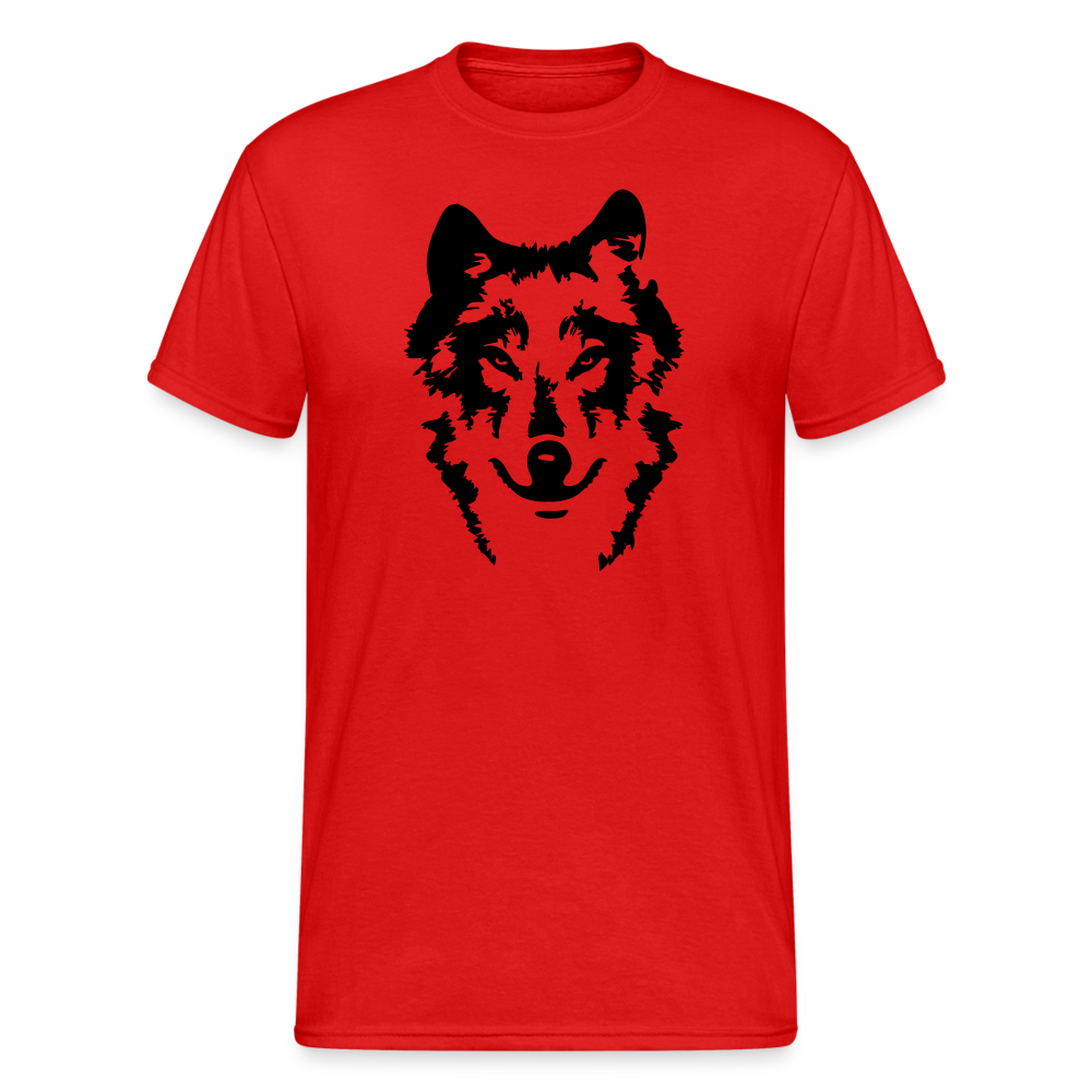 SSW1877 Tshirt Wolf Porträt - Rot
