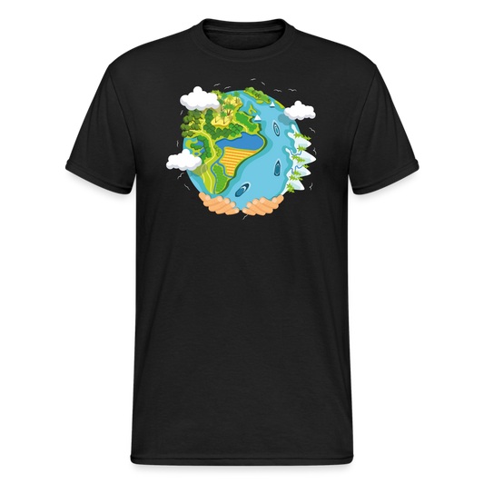 SSW1894 Tshirt water planet - Schwarz