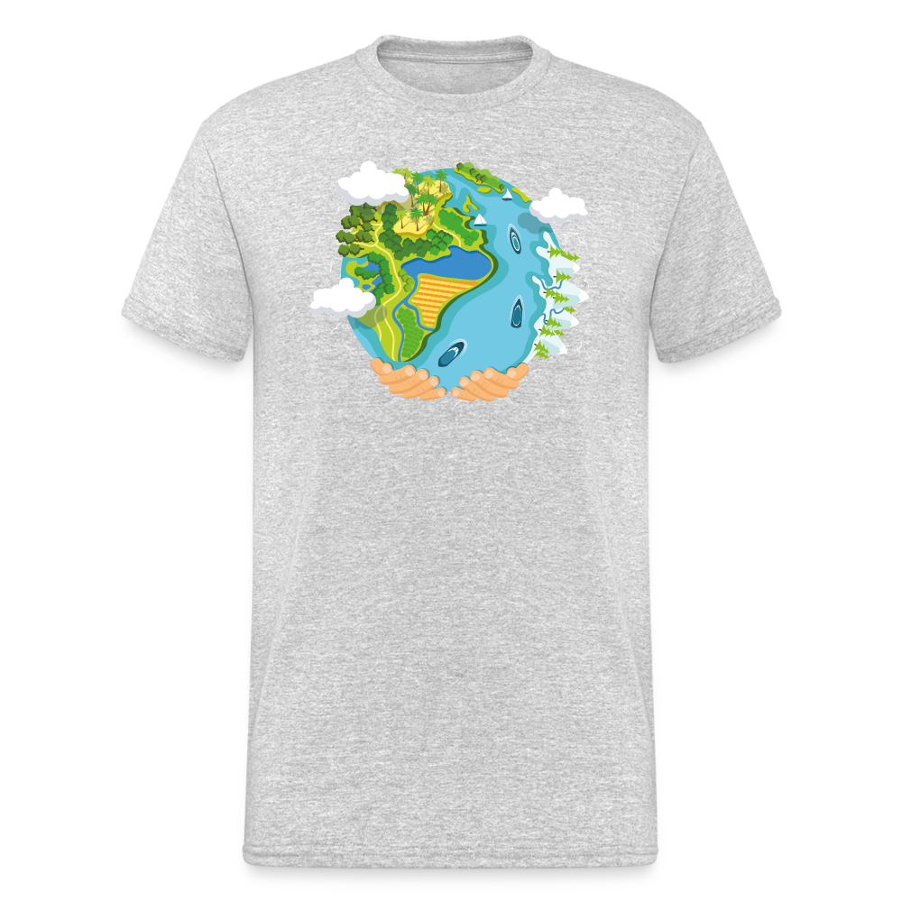 SSW1894 Tshirt water planet - Grau meliert