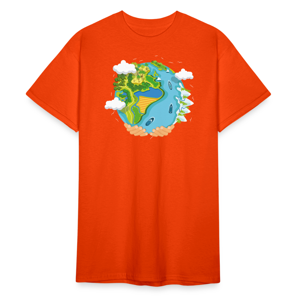 SSW1894 Tshirt water planet - kräftig Orange