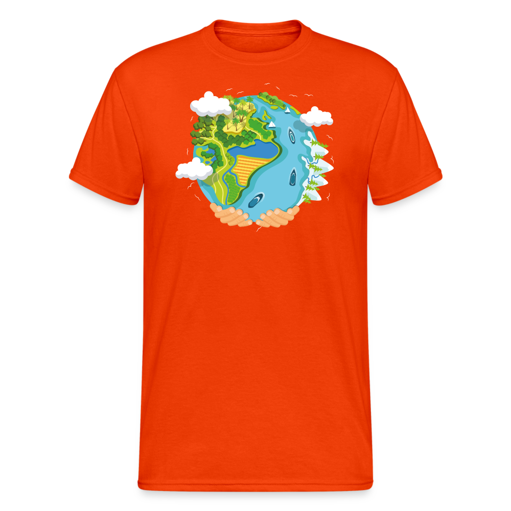 SSW1894 Tshirt water planet - kräftig Orange