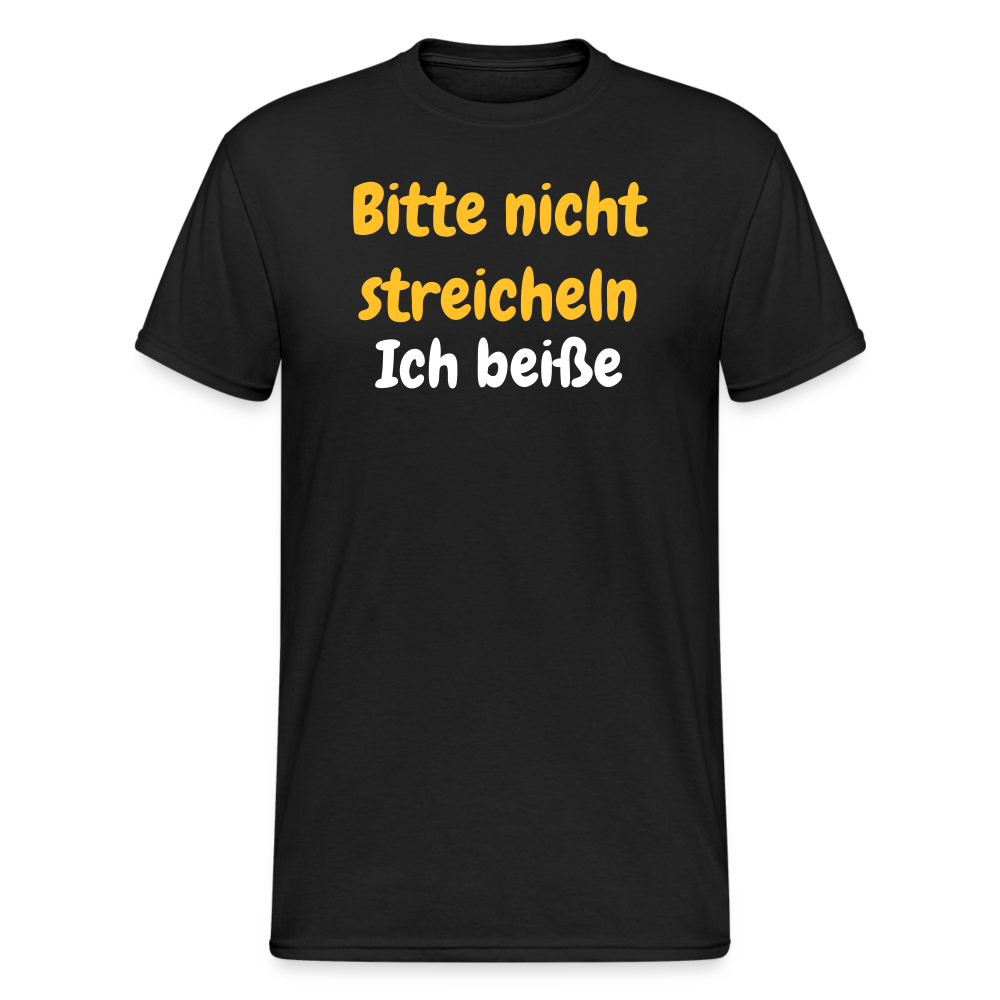 SSW1909 Tshirt Bitte nicht streicheln - Schwarz