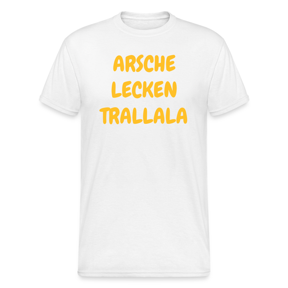 SSW1928 Tshirt ARSCHE LECKEN TRALLALA - weiß